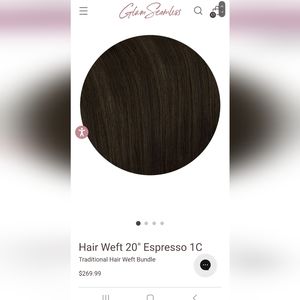 SEALED Glam Seamless 20inch hair extensions 1C Brown